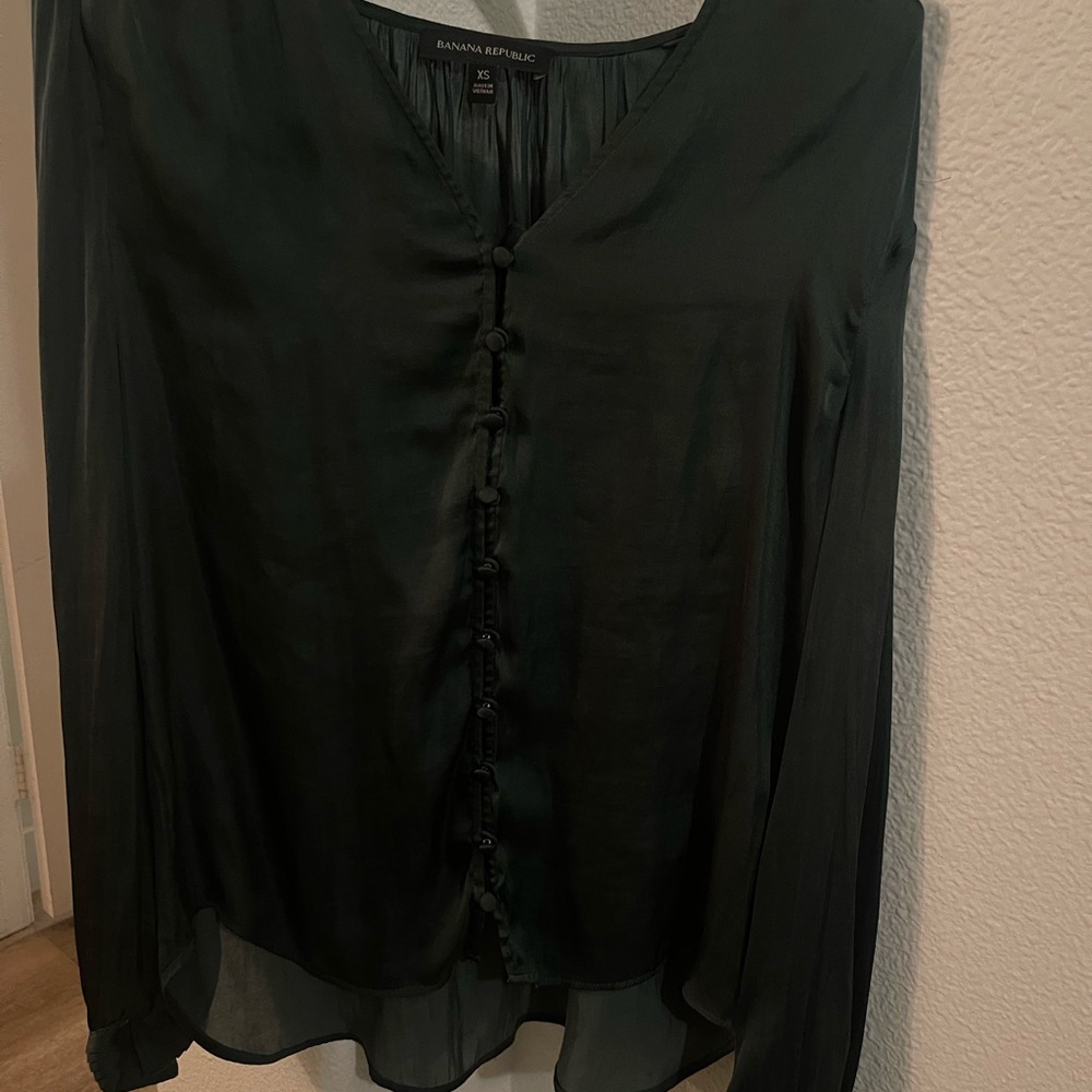 Banana Republic Dark Green Blouse